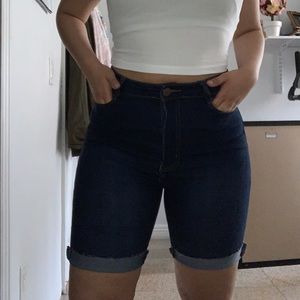 Dark Wash Bermuda Shorts Fashion Nova High Waist